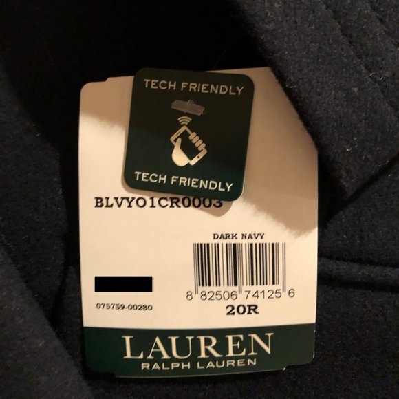 Lauren Ralph Lauren Big Boys Pea Overcoat - Dark Navy Wool - Picture 11 of 11